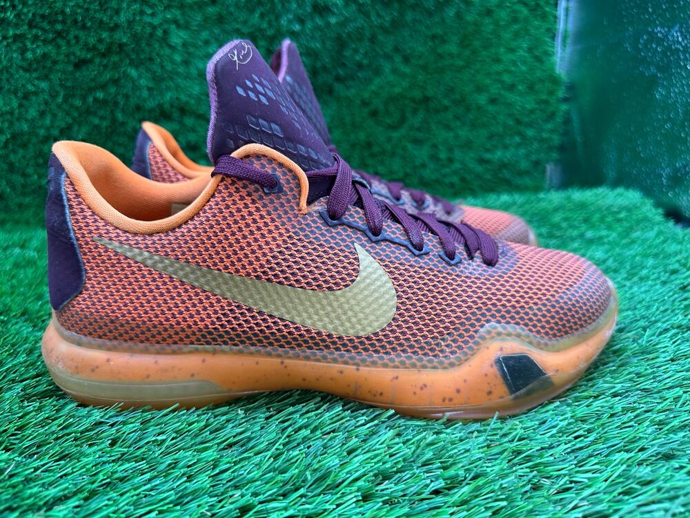 Nike Kobe 10 726067-676 Athletic Sneaker Boys 6.5Y Orange Synthetic Basketball